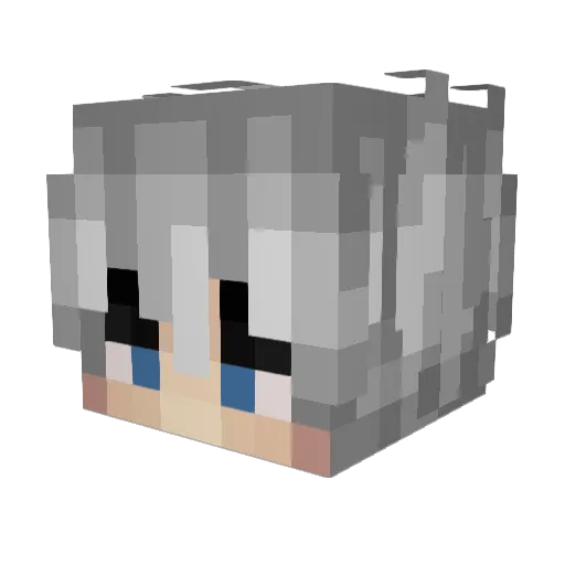 luneti Minecraft avatar head, 3D render