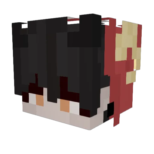 lunettelol Minecraft avatar head, 3D render