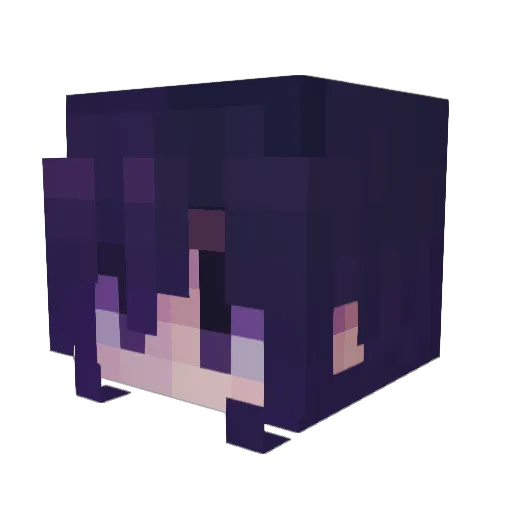 lunewrath Minecraft avatar head, 3D render