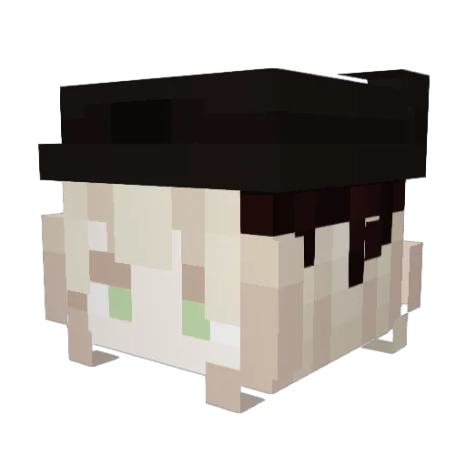 luniooney Minecraft avatar head, 3D render