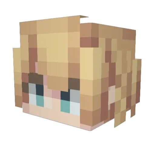 lunnor_ Minecraft avatar head, 3D render
