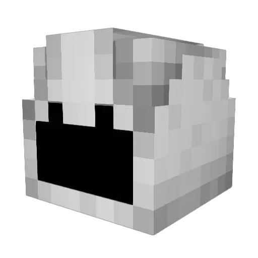 lunobe Minecraft avatar head, 3D render