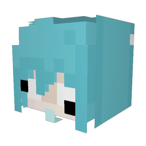 lunoiie Minecraft avatar head, 3D render