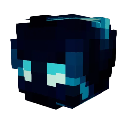 luo0ying Minecraft avatar head, 3D render