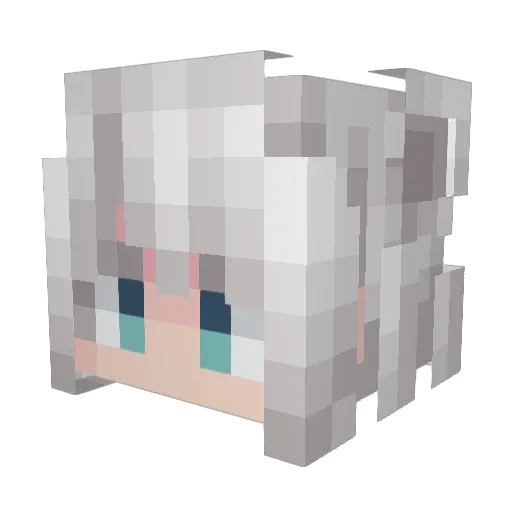 luo__chuan Minecraft avatar head, 3D render