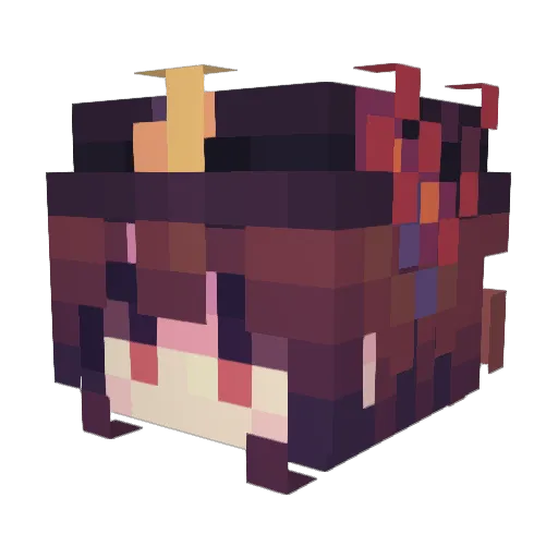 luo__yan Minecraft avatar head, 3D render