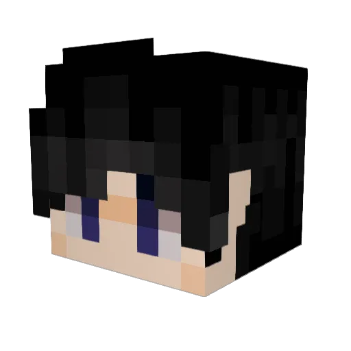 luomuxi Minecraft avatar head, 3D render