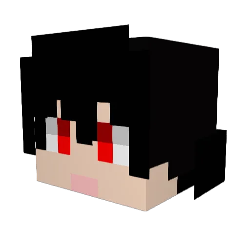 luotianchi Minecraft avatar head, 3D render