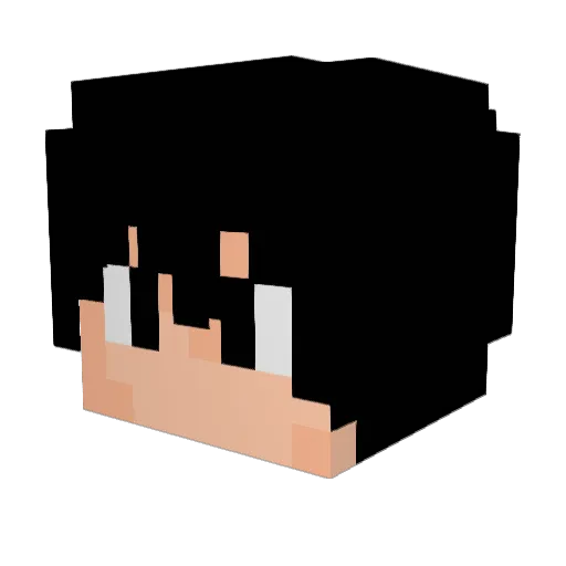 luoxiaotian Minecraft avatar head, 3D render