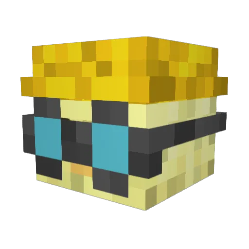 lupervin Minecraft avatar head, 3D render