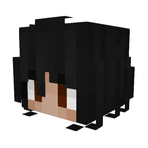 luquetx Minecraft avatar head, 3D render