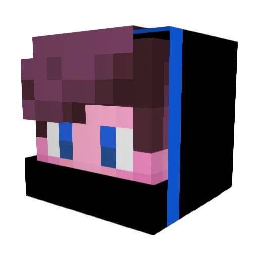 luquinhao Minecraft avatar head, 3D render