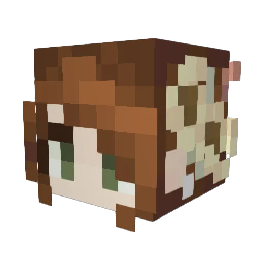 lurasidone Minecraft avatar head, 3D render