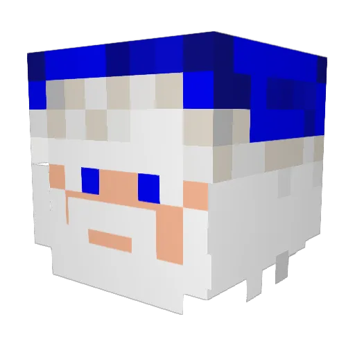 lurd0 Minecraft avatar head, 3D render