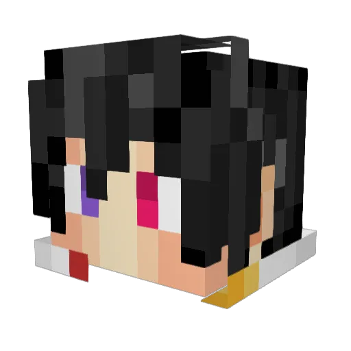 luriel Minecraft avatar head, 3D render
