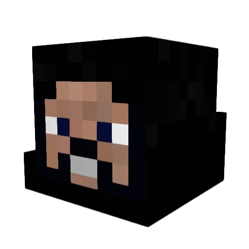 luriflax Minecraft avatar head, 3D render