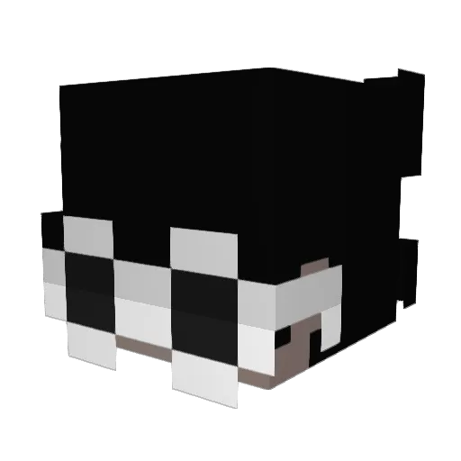 lurkily Minecraft avatar head, 3D render