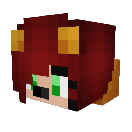 lurrax Minecraft avatar head, 3D render