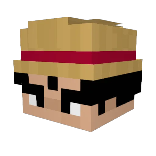 lurrq Minecraft avatar head, 3D render