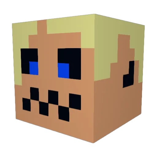 lurxss Minecraft avatar head, 3D render