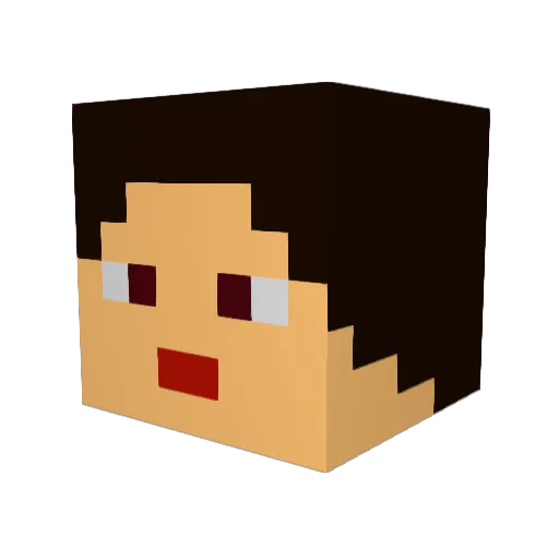 lusK13 Minecraft avatar head, 3D render