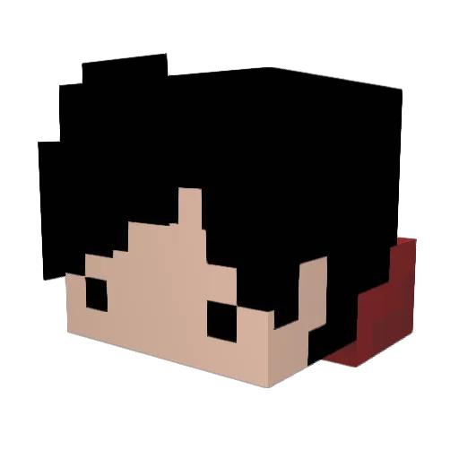 luscas2 Minecraft avatar head, 3D render