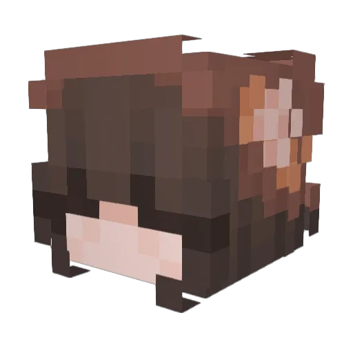 luschikita Minecraft avatar head, 3D render