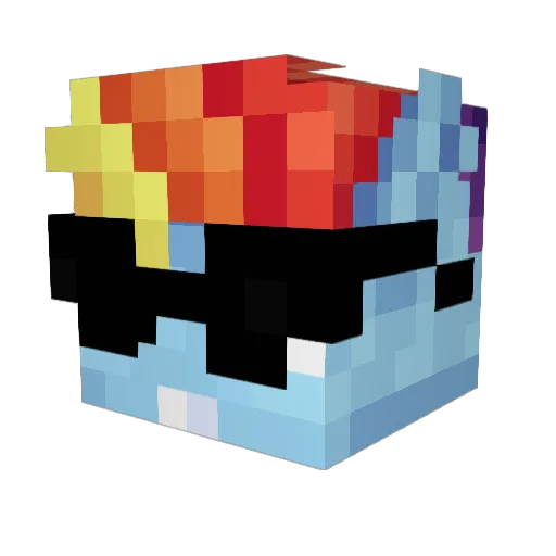 lush0n3 Minecraft avatar head, 3D render