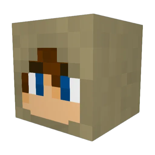 lusia0830 Minecraft avatar head, 3D render