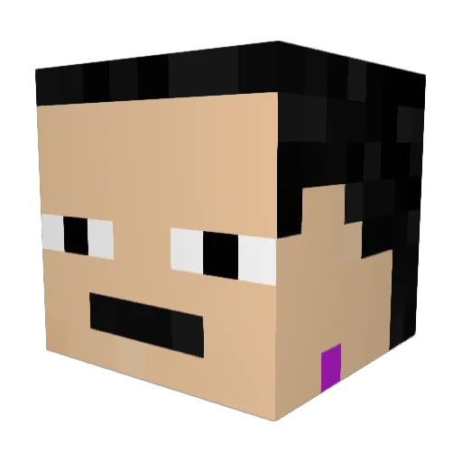 luskaluck Minecraft avatar head, 3D render