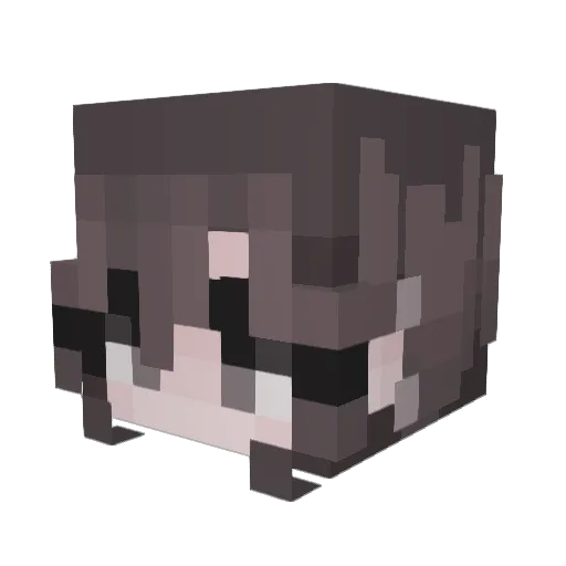 lusterist Minecraft avatar head, 3D render