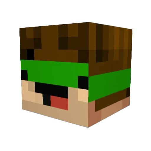 lutadora Minecraft avatar head, 3D render