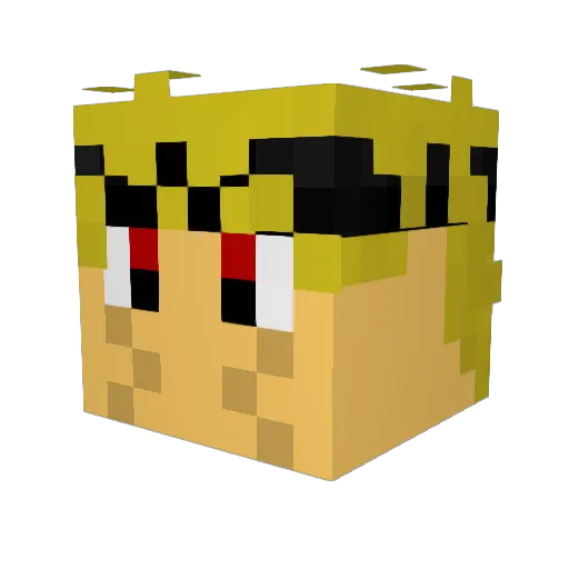 lutetoast Minecraft avatar head, 3D render