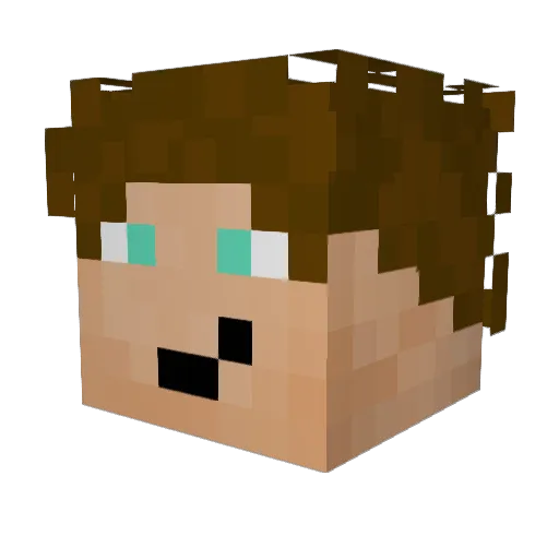 lutofel Minecraft avatar head, 3D render