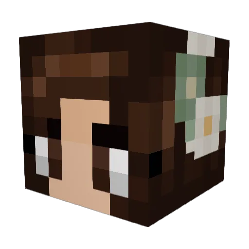 lutterii Minecraft avatar head, 3D render