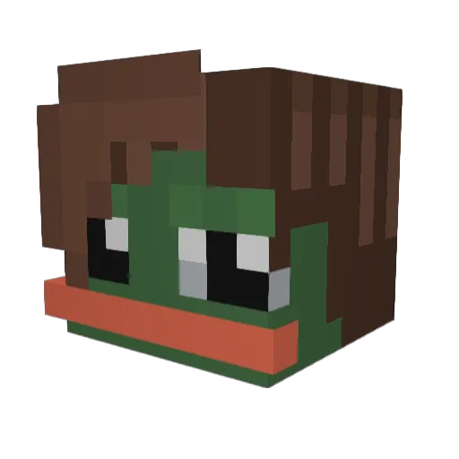 lutufla Minecraft avatar head, 3D render