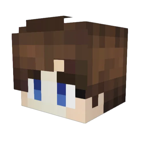 lutvzn Minecraft avatar head, 3D render
