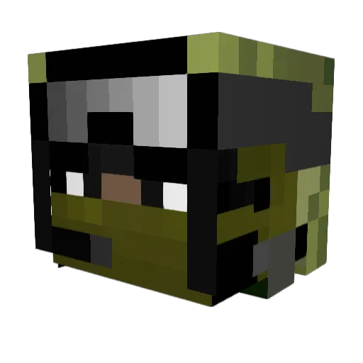 lutzard Minecraft avatar head, 3D render