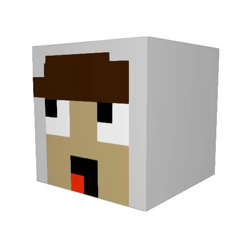 lutzderlach Minecraft avatar head, 3D render