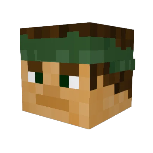 lutzr Minecraft avatar head, 3D render