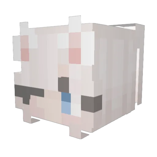 luuciel Minecraft avatar head, 3D render