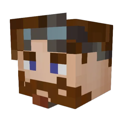 luukielol Minecraft avatar head, 3D render