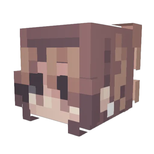 luunaaah Minecraft avatar head, 3D render