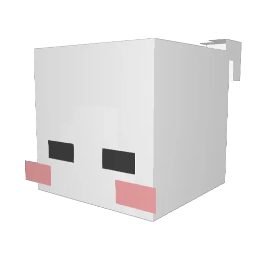 luunatuuna Minecraft avatar head, 3D render