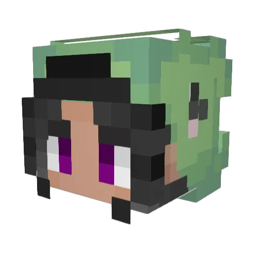 luv4rena Minecraft avatar head, 3D render