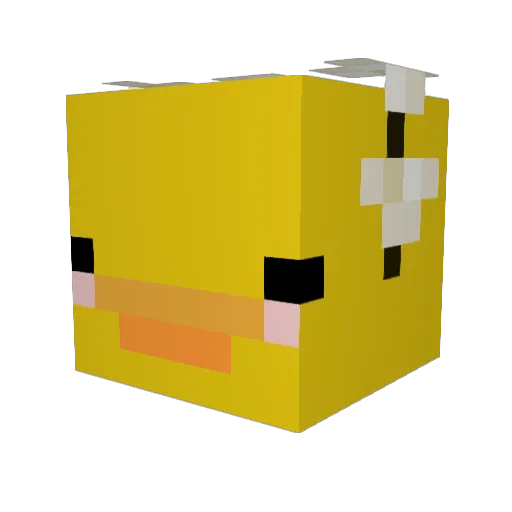 luv4val Minecraft avatar head, 3D render