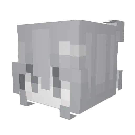 luvPlinko Minecraft avatar head, 3D render