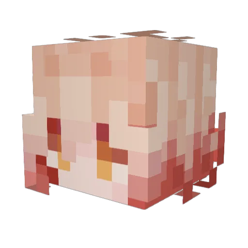 luvRay Minecraft avatar head, 3D render