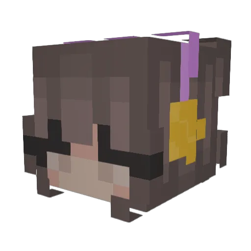 luvale Minecraft avatar head, 3D render