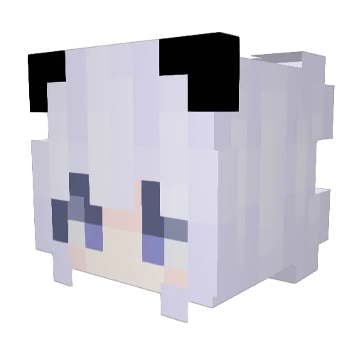 luvallen_n Minecraft avatar head, 3D render